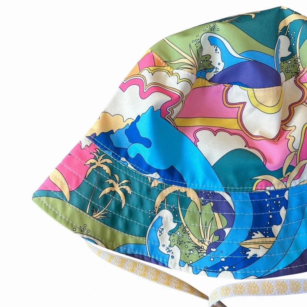 Puma X Palomo Reversible Bucket‎ Hat Large XL Retro Tropical Hawaiian Surfer NWT